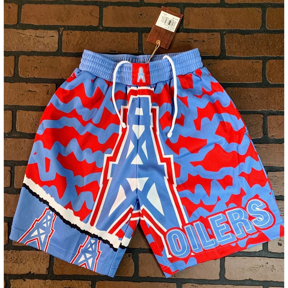 HOUSTON OILERS‎ Mitchell & Ness Shorts ~New~ S-2XL